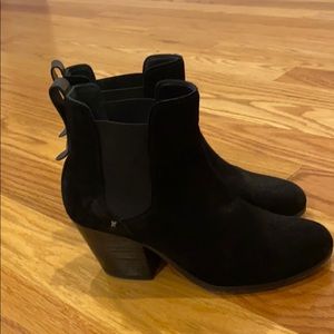 WOMENS size 37 1/2 Rag & Bone black suede bootie